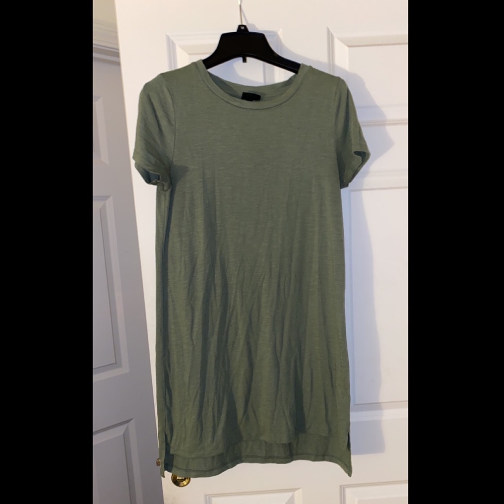 Green T-shirt dress